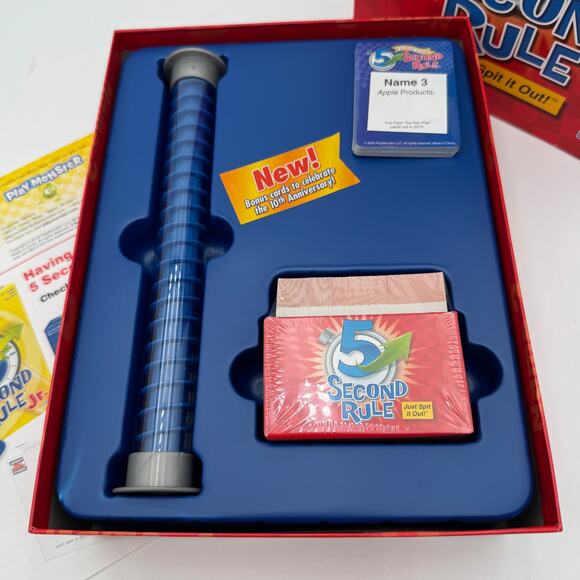 5 Five Second Rule 10th Anniversary Just Spit it Out Board Game Complete NIB - Picture 4 of 6
